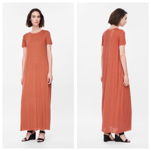 cos orange dress
